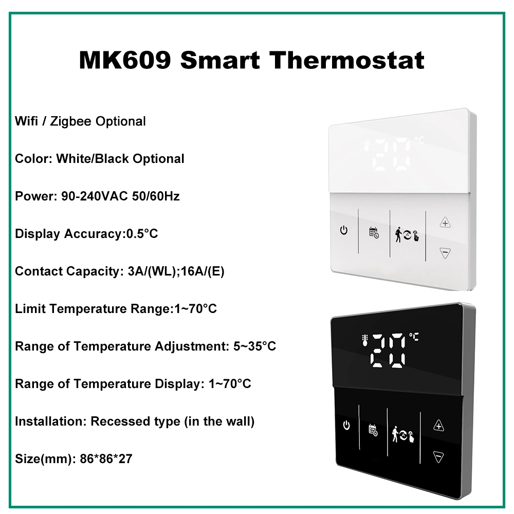 Minco Home Tuya Zigbee Smart WiFi Thermostat Temperature Controller with Alexa Google Home