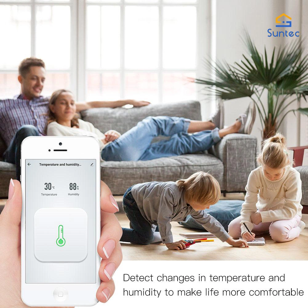 Smart Home Zigbee Wireless Humidity Temperature Sensor Digital Temperature Controller
