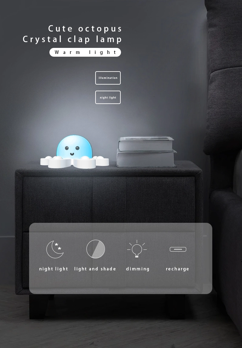 Multicolor Touch Sensor Baby Nursery Lamp Sleep Silicone LED Night Light