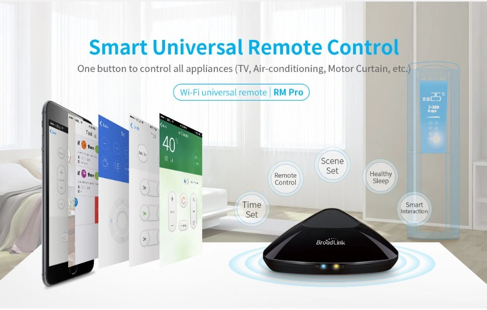 Broadlink RM2 RM PRO Universal Wireless Remote Controller Smart Home Automation WiFi+ IR+ RF Switch Via Ios Android